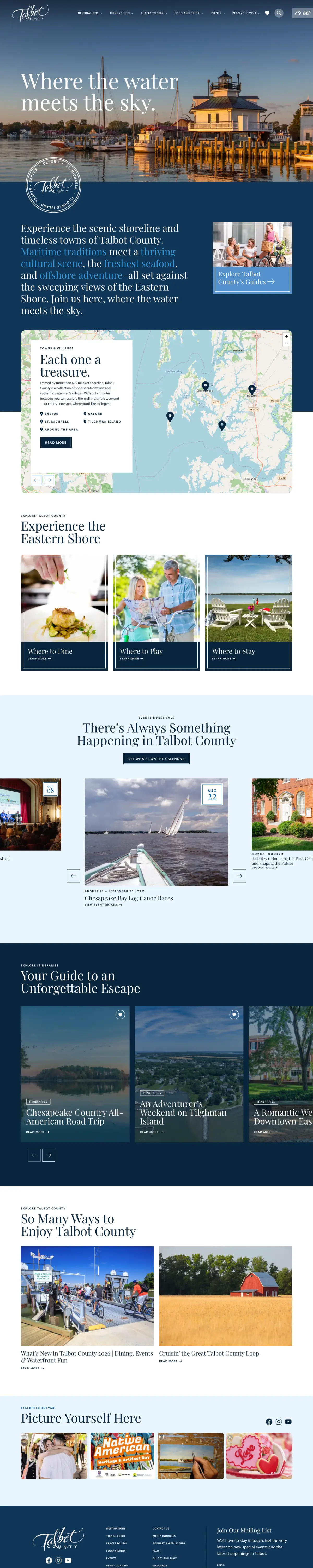 Tour Talbot home page, full-length capture